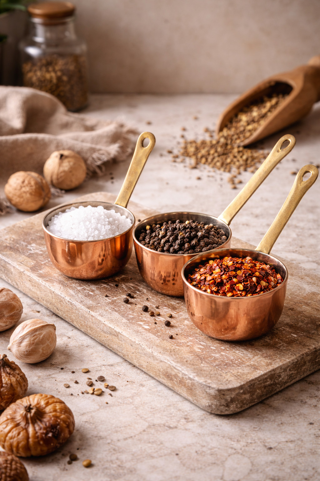 Handmade Mini Copper Sauce Bowls Set – 3-Piece Copper & Brass Serving Bowls