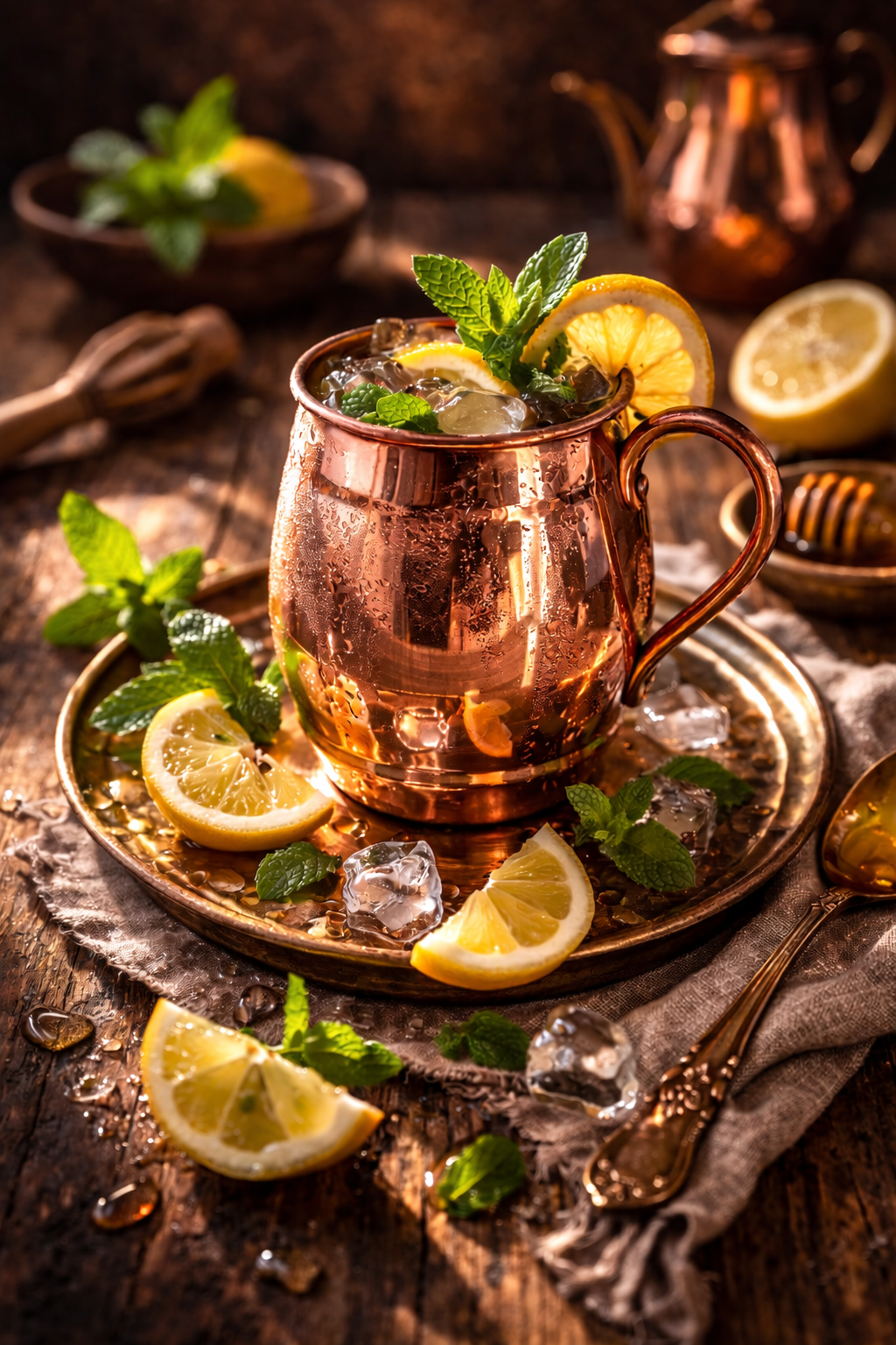 Turkish Copper Mug, Handmade 500ml Beverage Cup