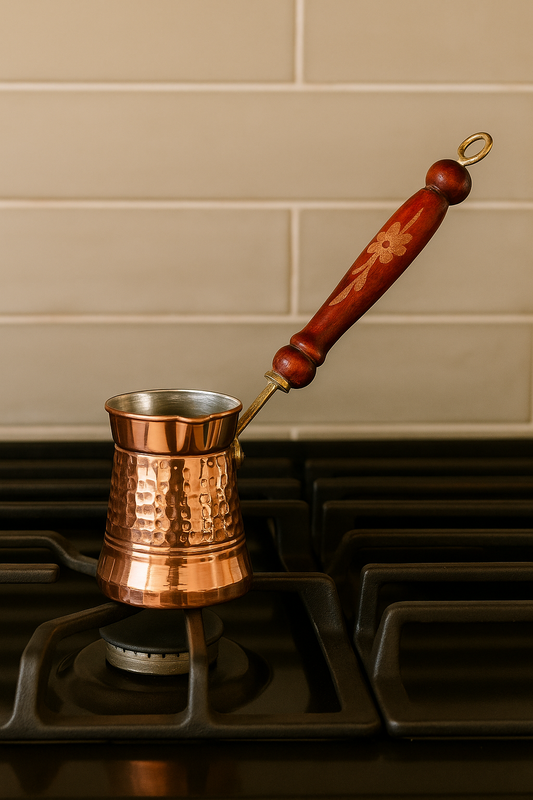 Pera Copper Coffee Pot - Tradiinal Turkish Coffee Pot