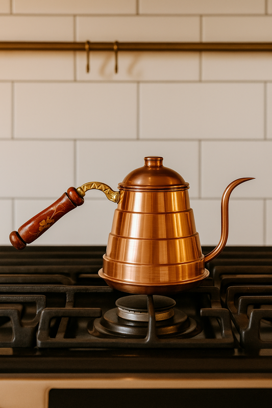 Handmade Turkish Copper Kettle- Pasha Pouring Pot