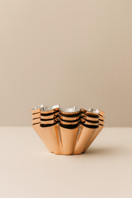 Copper Tartlet Molds- Set of 4 - Handmade baking Mold