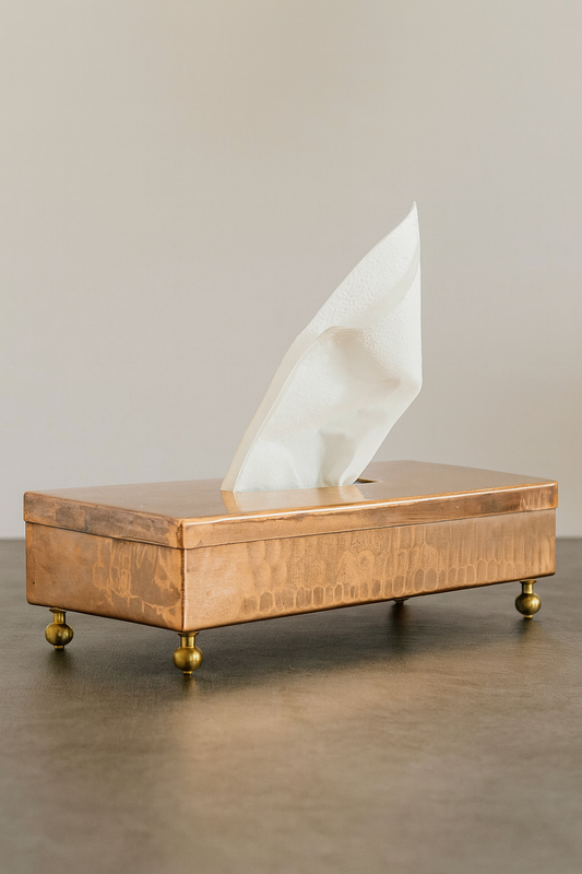 Handmade Copper Napkin Holder – Vintage Kitchen & Table Décor (12 x 24 cm)