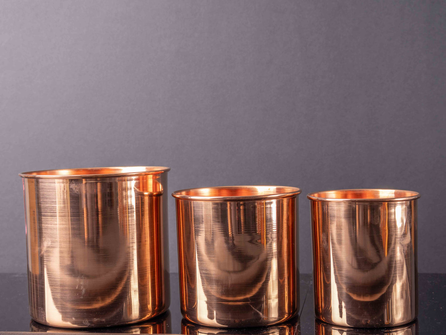 French Flowers Copper Planter Set – Handcrafted Solid Copper Pots