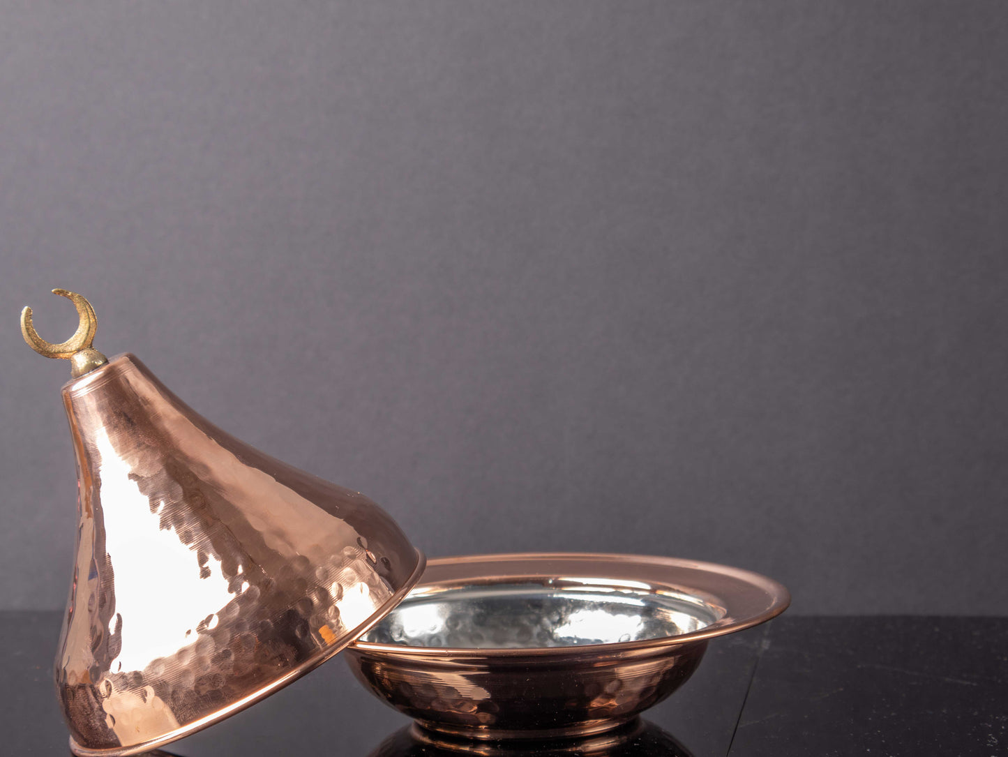 Handmade Copper Spice Bowl with Lid  – Vintage Turkish Storage Jar