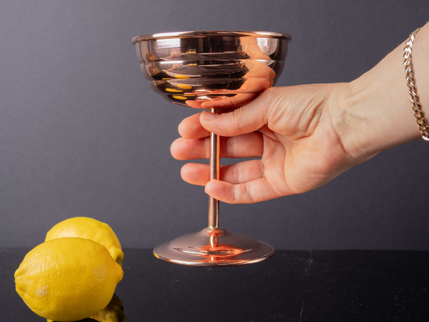 Handcrafted Copper Martini Goblet – 250ml Elegance