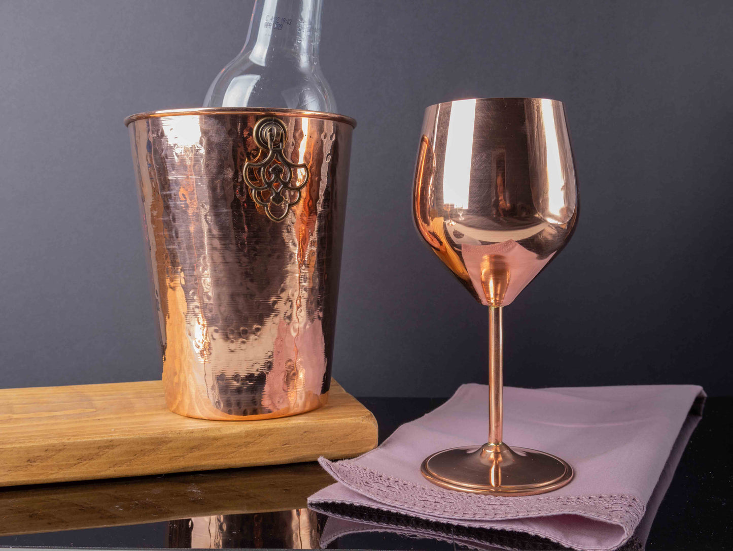 Handmade Vine-Gall Copper Goblet – 500 ml