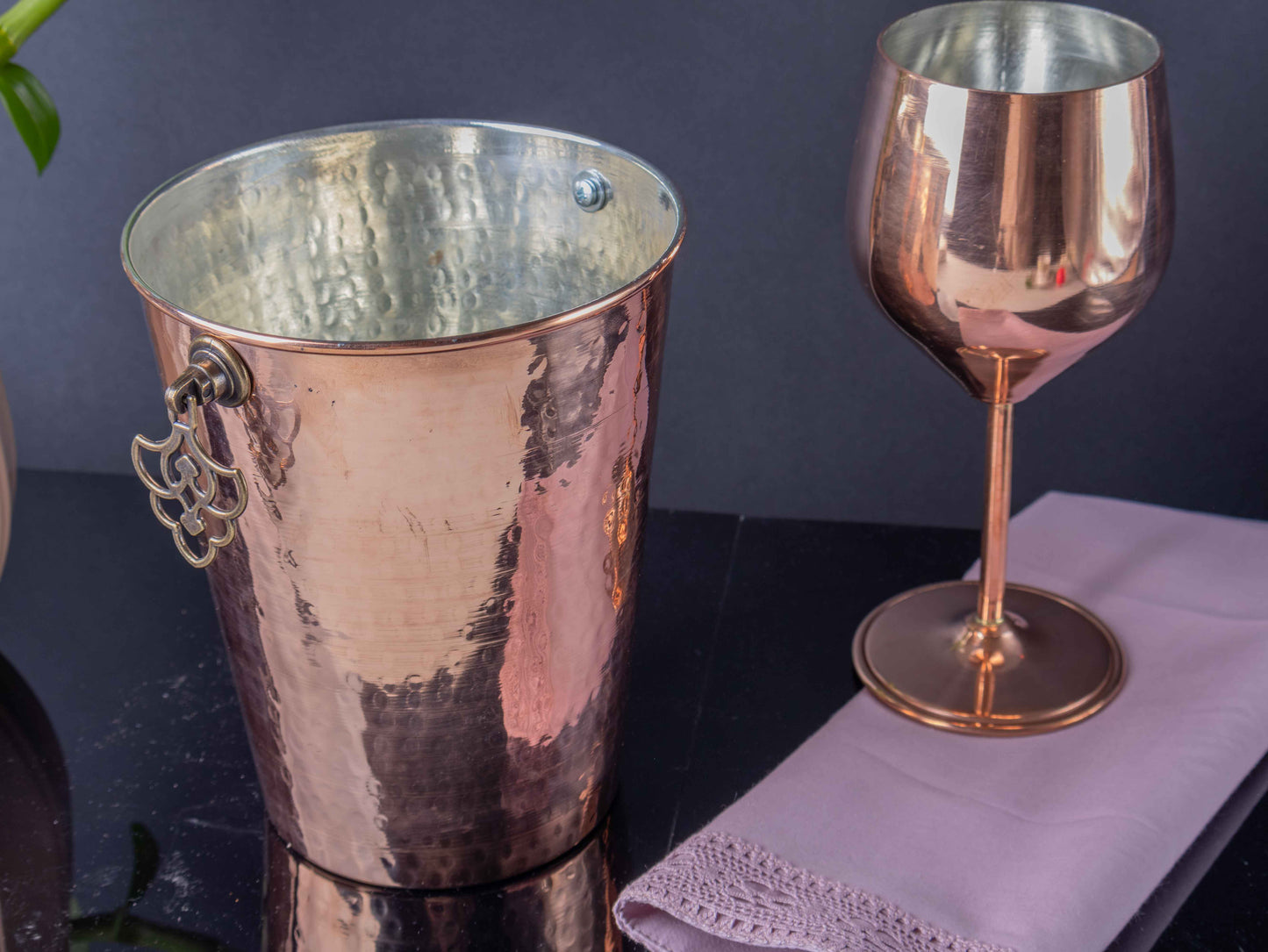Hammered Copper Wine Cooler – Handmade Bottle Chiller
