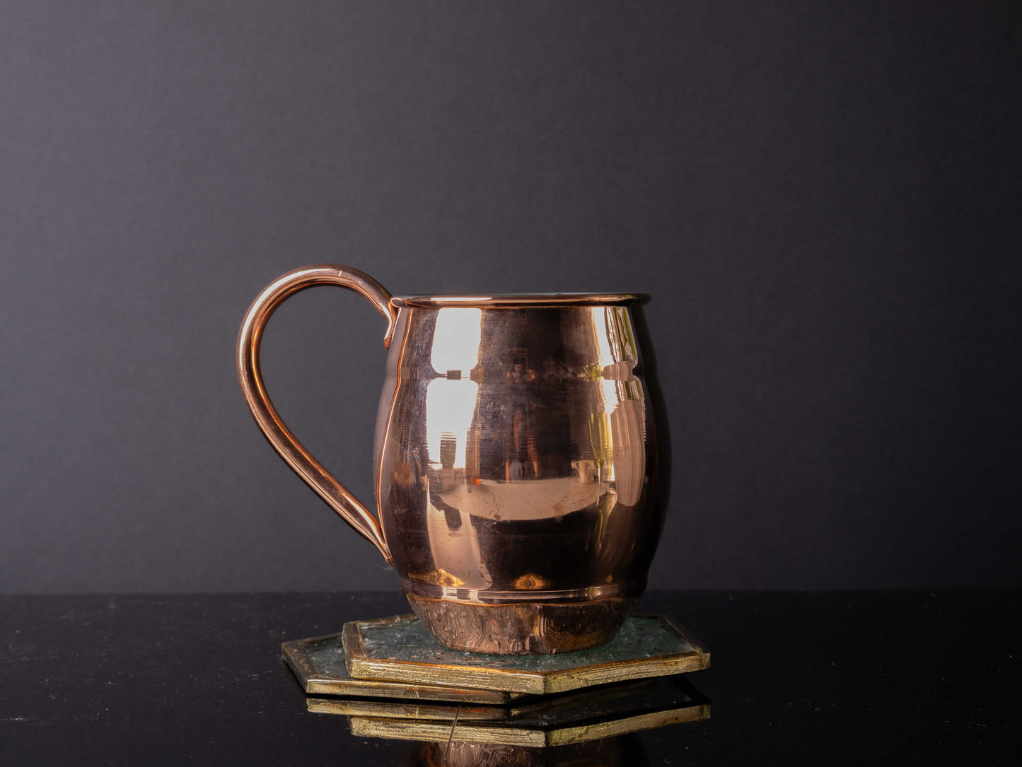 Turkish Copper Mug, Handmade 500ml Beverage Cup