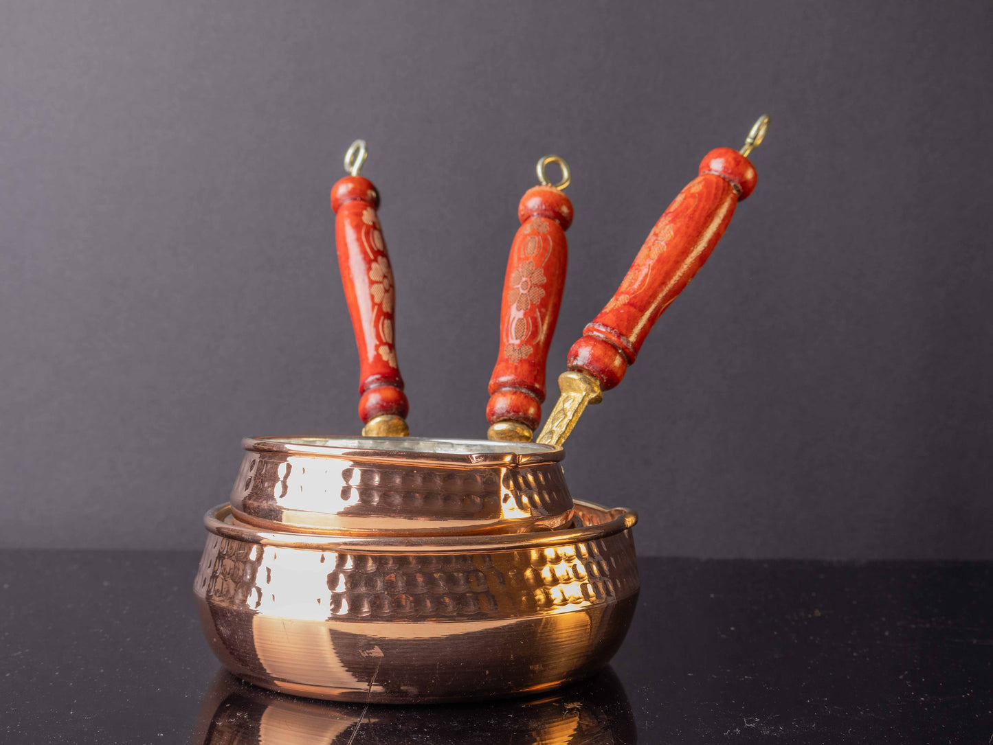 Handmade Copper Sauce Bowl – Individual or Set of 3 (Turkish Craftsmanship)