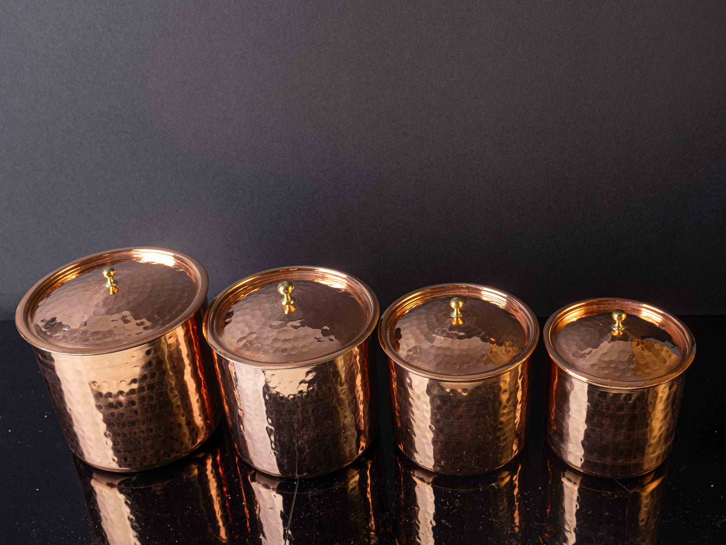 Copper Spice Container Set | Luxury Handmade Kitchenware