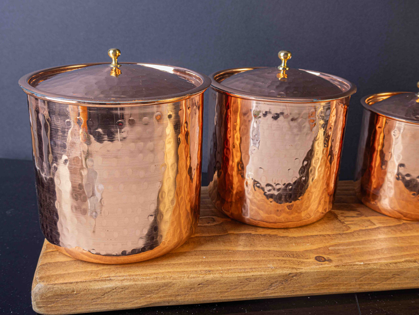 Copper Spice Container Set | Luxury Handmade Kitchenware