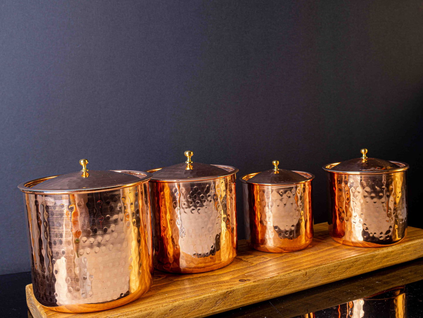 Copper Spice Container Set | Luxury Handmade Kitchenware