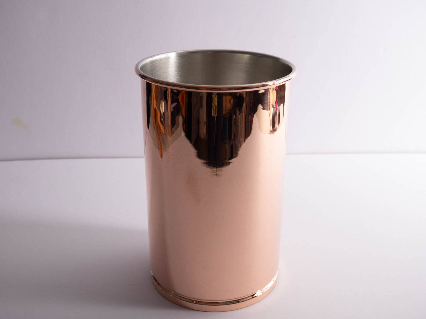Handcrafted Copper Utensil Holder – Tin-Lined Kitchen Organizer (12.2 × 20 cm)