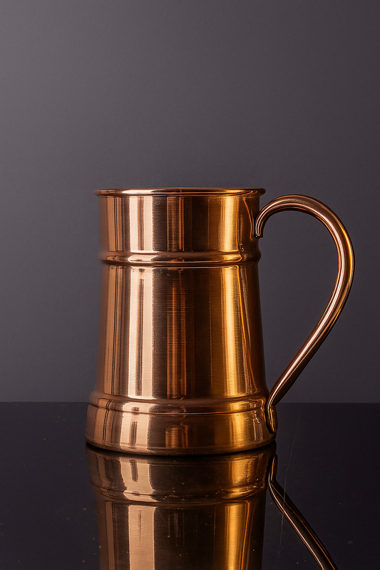 Handmade Turkish Copper Beer Mug – 600ml Tin-Lined Elegance