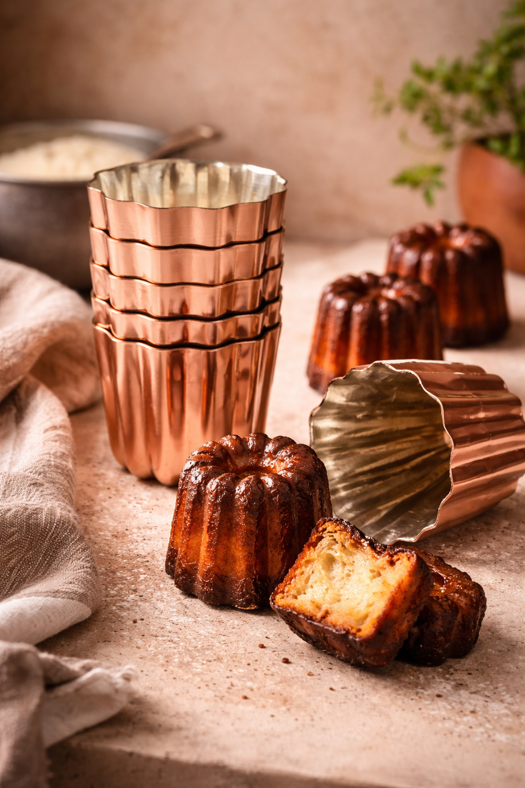 Heritage Copper Canelé Mold Set – French-Style Molds