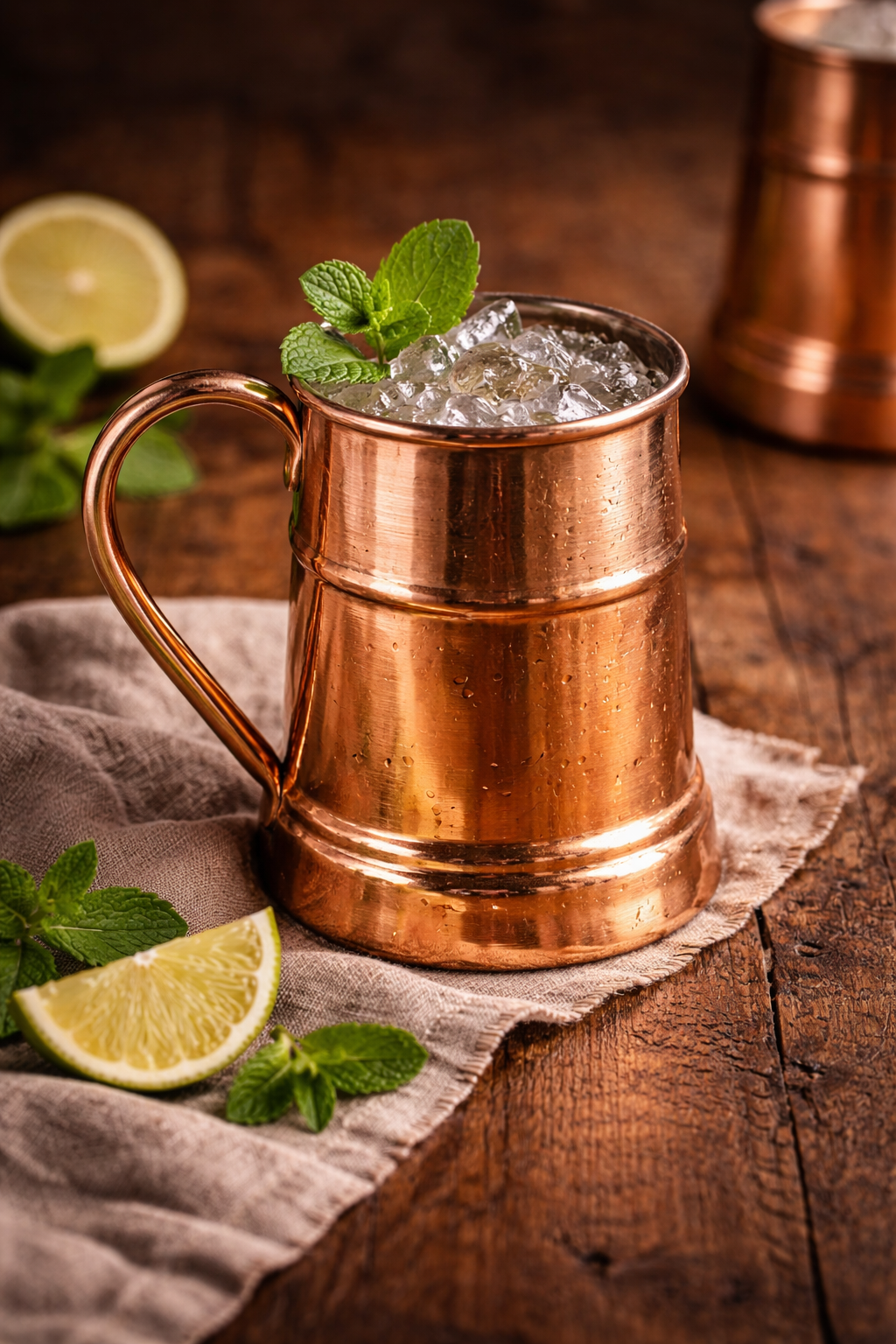 Handmade Turkish Copper Beer Mug – 600ml Tin-Lined Elegance