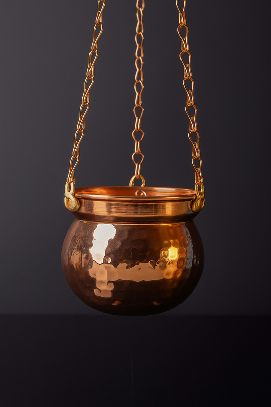 Handcrafted Hammered Rose Copper Planter Set — Solid Copper, 4 Sizes