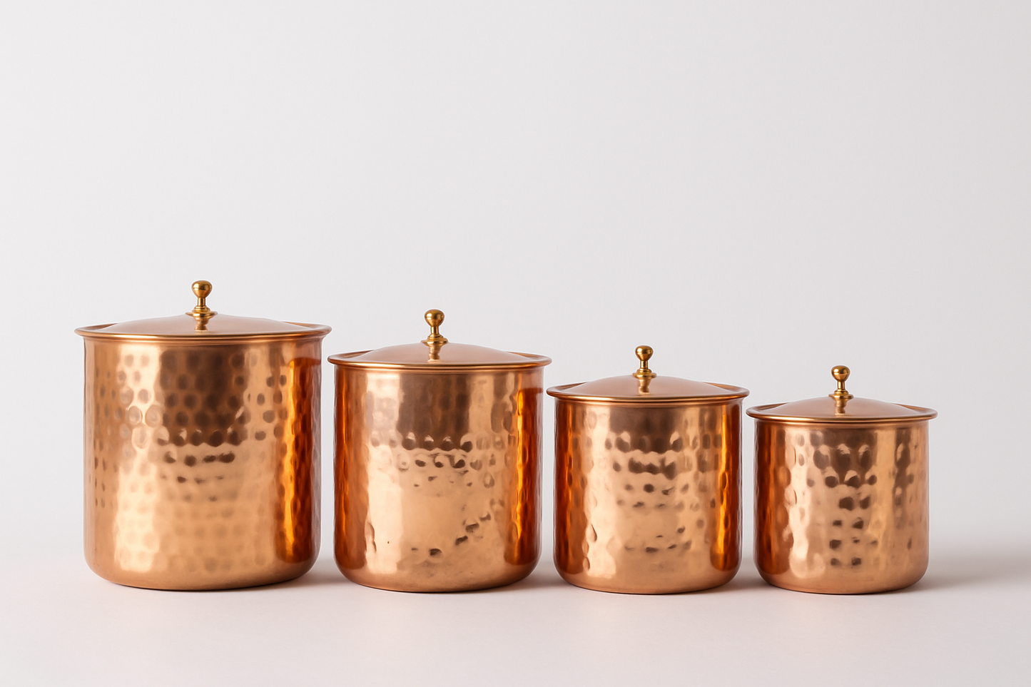 Copper Spice Container Set | Luxury Handmade Kitchenware