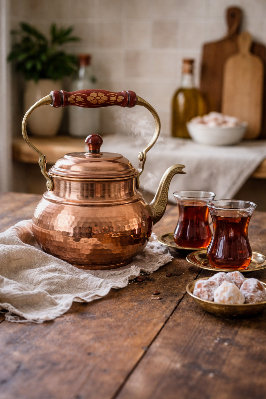 Anatolian Dragon Spout copper Kettle