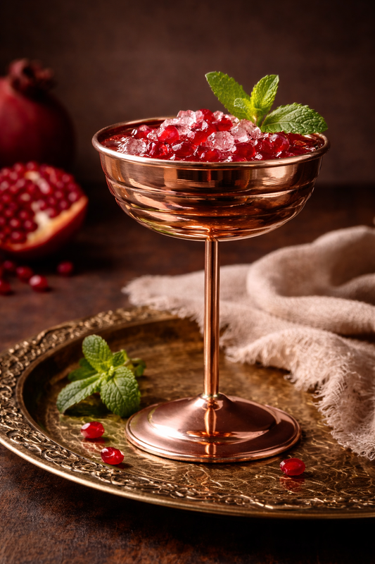 Handcrafted Copper Martini Goblet – 250ml Elegance