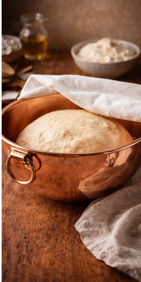 Artisanal Copper Mixing Bowl – Unlined Handcrafted Bowl for Whisking & Baking (21 cm)