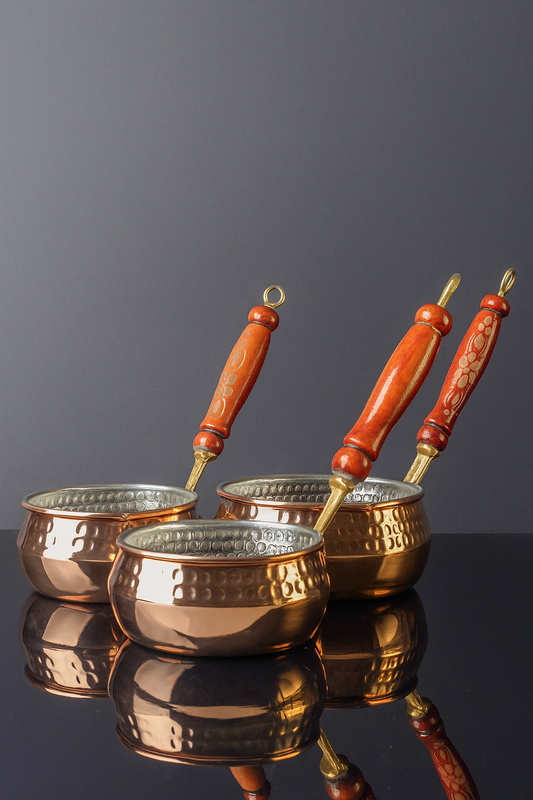 Handmade Copper Sauce Bowl – Individual or Set of 3 (Turkish Craftsmanship)