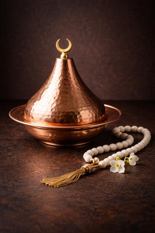 Handmade Copper Spice Bowl with Lid  – Vintage Turkish Storage Jar