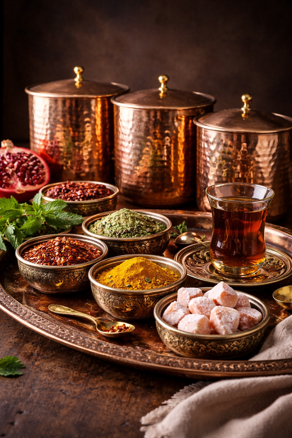 Copper Spice Container Set | Luxury Handmade Kitchenware