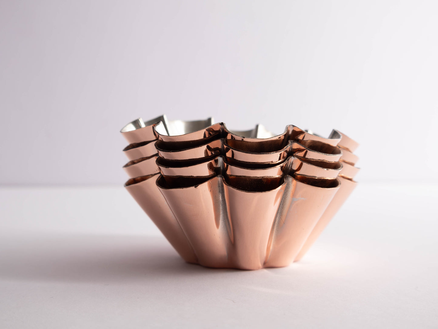 Copper Tartlet Molds- Set of 4 - Handmade baking Mold
