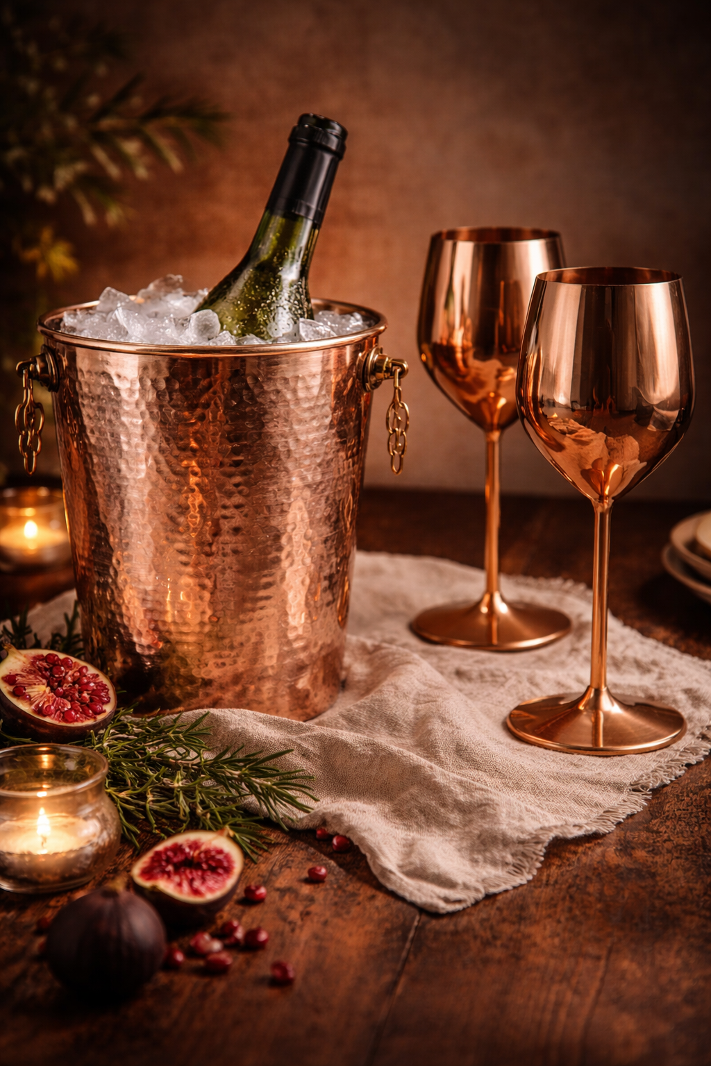 Handmade Vine-Gall Copper Goblet – 500 ml