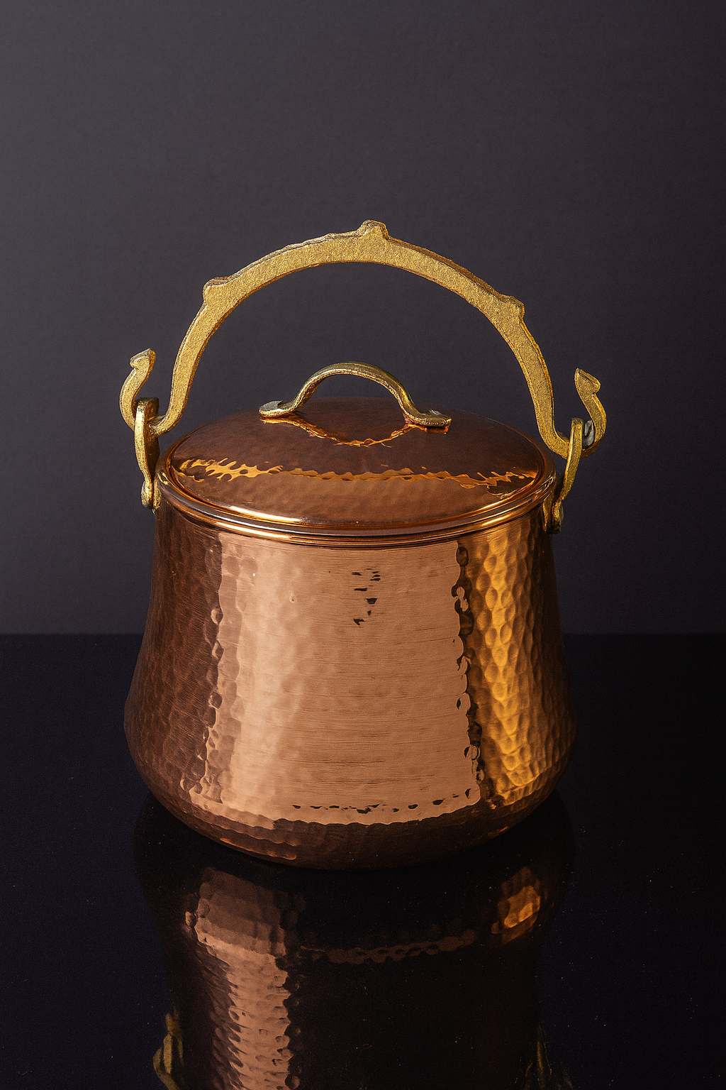 Traditional Copper Yogurt Pot – Handmade Turkish 0.8mm Copper Cookware (3250 ml)